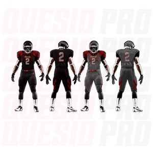 Ensemble d'uniformes de football américain respirants personnalisés en gros – Kit maillot et pantalon pour équipe sur mesure - Product Image 3
