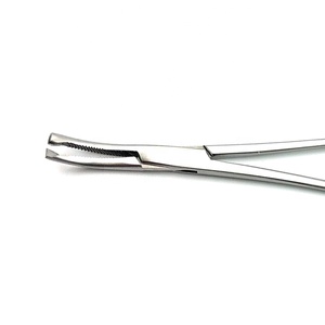 Pince à peritoneum Faure légèrement courbée, 1x2 dents, 21 cm, en acier inoxydable, instrument chirurgical réutilisable, autoclavable - Product Image 3