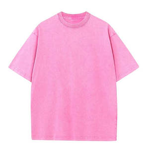 เสื้อยืดคอตตอนหนาน้ำหนักมากทรงโอเวอร์ไซส์สำหรับผู้ชาย สไตล์วินเทจ ล้างสีแบบแอซิดวอช แขนสั้น สำหรับผู้ชาย แบบสั่งทำพิเศษ - Product Image 6