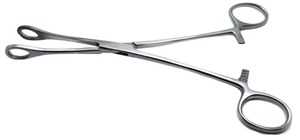 Pinzas Rectas de Esponja Foerster de Acero Inoxidable, Manuales, de Un Solo Uso, con Mordazas Dentadas, Instrumentos Quirúrgicos - Product Image 4