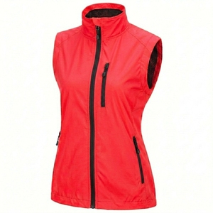 Gilet unisexe léger et respirant en nylon avec fermeture éclair, col montant, protection anti-UV, coupe-vent, sans manches, style sportif - Product Image 4