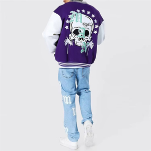 Top Quality Wholesale Custom Vintage Varsity <b>Racing</b> <b>Jacket</b> Plus Size Embroidery Patch Streetwear Bomber <b>Jacket</b> for <b>Men</b> - Product Image 2