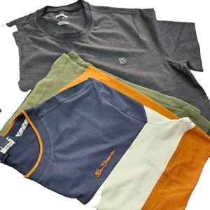 Nouveau Design T-shirt à séchage rapide pour hommes respirant col rond solide motif imprimé 100% coton fil court teint Techniques lavées - Product Image 4