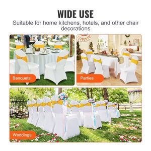 Coprisedie universali elasticizzati in spandex, fasce per sedie da matrimonio, fodere protettive rimovibili e lavabili - Product Image 6