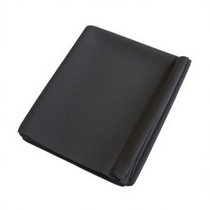 Tela de poliéster negra tipo felpa de 280 gsm utilizada para la confección de camisas de primera calidad de doble cara - Product Image 1