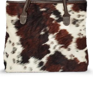 Bolso Tote de Cuero Genuino con Pelo de Vaca al por Mayor, Bolso de Hombro Vintage de Gran Capacidad, Bolso de Mano Ligero - Product Image 4
