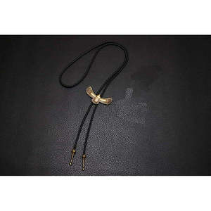 Cravate Bolo Rétro en Alliage avec Pendentif – Cravate de Cowboy Ajustable en Cuir Véritable pour Hommes et Garçons - Product Image 2