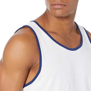 Men's <b>White</b> Cotton <b>Tank</b> <b>Top</b> O-Neck Solid Color Casual Wear Knitted Sleeveless Vest Fitness Wear Workout Shirts <b>Tank</b> <b>Tops</b> - Product Image 5