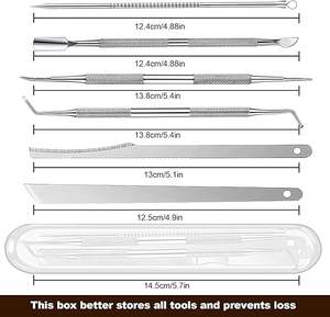 Kit de Pedicura para Uñas Encarnadas, Kit de Manicura de Acero Inoxidable, Tratamiento para el Cuidado de las Uñas, Corrección de Uñas, Alivio del Dolor - Product Image 2