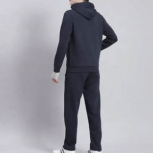 ชุดวอร์มออกกำลังกายผ้าฟลีซสำหรับผู้ชาย ใส่ได้ทุกฤดู ชุดสองชิ้น ผ้าฝ้าย 100% ชุดวิ่งออกกำลังกายสำหรับผู้ชาย - Product Image 4