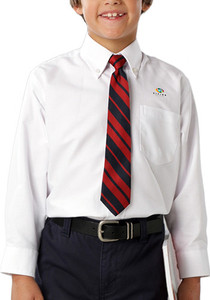 Camisas de vestir Oxford de manga larga con puños ajustables para jóvenes, uniforme escolar - Product Image 3
