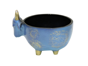 Figura Decorativa de Cisne de Hierro Texturizado Azul y Blanco con Baño de Oro, Decoración Duradera para Mesa - Product Image 2
