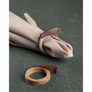 Anillos de Servilleta de Madera Rústica al por Mayor, Porta Servilletas de Madera Hechos a Mano para Decoración de Mesa de Boda, Cena de Navidad - Product Image 1