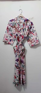 Bata Kimono 100% Algodón con Estampado Animal, Suave, para Dama de Honor, Talla Única, para Todas las Estaciones - Product Image 3