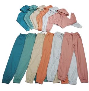 Ensemble de survêtement Fitness pour femmes, tenue de sport décontractée à manches longues, sweat à capuche, en Stock, 2020 - Product Image 4