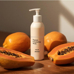 นมทำความสะอาดผิวหน้าสูตรสมุนไพรธรรมชาติ 100% สารสกัดจากมะละกอ 200 มล. สำหรับร้านเสริมสวยมืออาชีพ สินค้ามาใหม่ จัดส่งรวดเร็ว - Product Image 3
