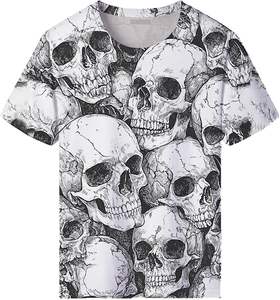 Camiseta con estampado de esqueleto, novedosa, informal, de verano, de manga corta - Product Image 3
