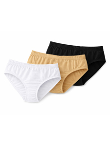 Culottes en coton taille mi-haute pour femmes, couleur unie blanche, respirantes, basiques - Product Image 4