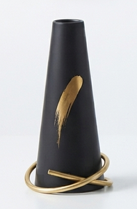 Vase en céramique blanche texturée, moderne, écologique, décoratif pour la maison, fait main, centre de table - Product Image 3