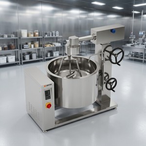 Olla de vapor con inducción y revestimiento giratorio Amicook 380V/440V, modelo de cocina, utensilio de cocina moderno de acero inoxidable, apto para uso alimentario, seguro para cocinar. - Product Image 3