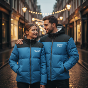 Chaqueta de Invierno Acolchada con Capucha Personalizada RexFit Sports para Hombre y Mujer, Abrigo de Plumón para Exteriores con Logotipo Bordado OEM - Product Image 2