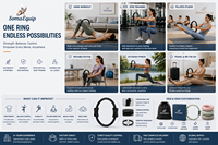 Anneau de Pilates Soma Equip, antidérapant, léger, beige, accessoires de Pilates, équipement de yoga pour studio, maison, salle de sport, entraînement