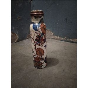 Botella de Agua de Cobre Puro Hecha a Mano de 1 Litro, Recipiente Ayurvédico a Prueba de Fugas, Diseño Antiguo Grabado, Botella de Cobre para Yoga y Deportes - Product Image 6