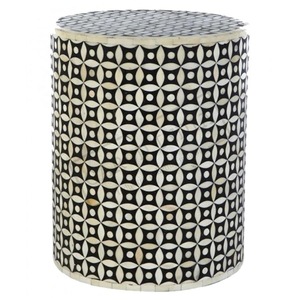 ILAHI's Bone Inlay <b>Table</b> Modern Design Agate Detailing <b>Storage</b> Portable Home Furniture - Product Image 3