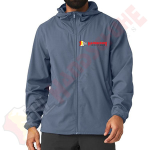 Chaqueta Cortavientos Azul Sólido con Cremallera y Capucha, Ligera, Informal, para Deportes al Aire Libre, Running, Entrenamiento, Ropa Deportiva, Chaquetas para Exteriores - Product Image 2