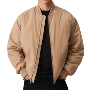 Chaqueta Bomber de Invierno para Hombre, Elegante y Económica, con Cuello Alto Informal, de Lona de Secado Rápido, Poliéster/Algodón, Superventas - Product Image 3