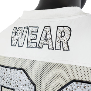 Maillot de football en maille oversize à col en V 100% polyester respirant, impression par sublimation personnalisée, manches courtes, vêtements unisexes pour adultes - Product Image 4