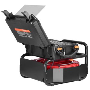 กล้องตรวจสอบท่อระบายน้ำแบบปรับระดับอัตโนมัติ 165 ฟุต/50 เมตร หน้าจอสัมผัส 10.1 นิ้ว เครื่องส่งสัญญาณ 512Hz พร้อมตัวนับระยะทาง มาตรฐาน IP67 กล้องตรวจสอบท่อระบายน้ำแบบงู - Product Image 4