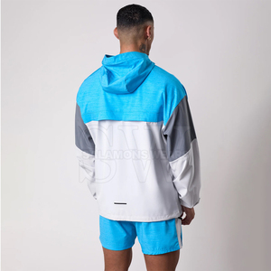 Ensemble court coupe-vent à capuche de qualité supérieure, coupe décontractée confortable, idéal pour l'hiver, streetwear décontracté, 100 % polyester - Product Image 4