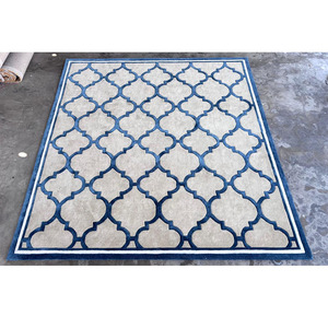 Alfombras Acogedoras de Lana/Seda de Pelo Largo Hechas a Mano para Salas de Estar y Comedores Modernos - Product Image 1