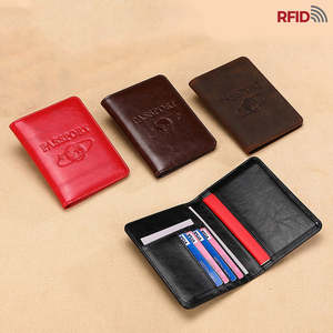 NEXXGEN Housse de passeport personnalisée en cuir véritable vintage de luxe avec blocage RFID, sans fermeture, porte-cartes tendance - Product Image 4