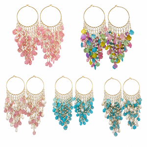 เครื่องประดับแฮนด์เมดแบบ Haldi สำหรับเจ้าสาว ต่างหูมุกแบบห้อย Kaudi Jhumka สำหรับงาน Mehndi ของขวัญเครื่องประดับเจ้าสาวสำหรับงานแต่งงาน - Product Image 1