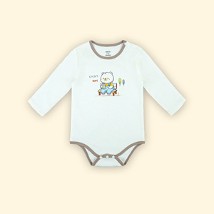 ALB10 Chemise enveloppante de style kimono pour bébé Hypoallergénique Manches longues Fermeture latérale Coton tricoté Respirant - Product Image 4