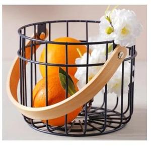 Elegant Design Handmade 2 Tier <b>Basket</b> for Fruit Storage Black Powder Coated <b>Basket</b> Kitchenware Fruit Storage <b>Basket</b> - Product Image 6