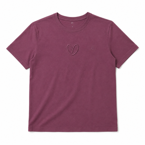 Custom Embroidered Mauve T Shirt Women's Shirts Short Sleeve Pure 100% Cotton Crew Neck Minimalist Tee Female Blouses factory - Product Image 3
