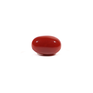 Natural Oval Cut Japanese Red Coral 3.03 Carat Loose Gemstone for Fine Jewelry - Product Image 1