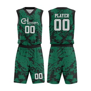 Uniformes de basketball respirants sur mesure, taille plus, unisexes, vêtements d'équipe, maillots et shorts, tissu à séchage rapide, durable, sport - Product Image 3