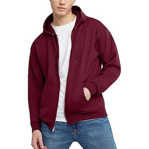 Latest Best Design Men's Plus Size Winter Zipper-Up Fleece Hoodies with Custom Brand Logo and Printing - Product Image 1