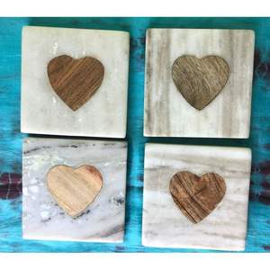 Eco-Friendly <b>Marble</b> <b>Coasters</b> for Restaurants Durable Washable Natural Stone Promotional Item - Product Image 2