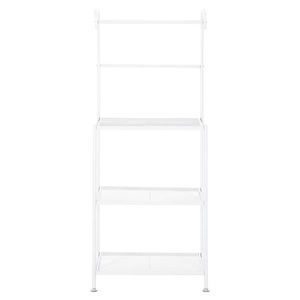 HODELY Scaffale da Cucina in Ferro Battuto Bianco a 4 Ripiani con Griglia Metallica - Product Image 3