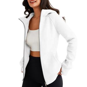 <b>Top</b> Quality <b>Turtleneck</b> Windproof Custom Zipper up Quick Dry <b>Women</b> Hoodie Casual <b>Women's</b> Hoodies Zipper streetwear - Product Image 1