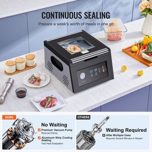 Macchina Sottovuoto Compatta da 380W per Alimenti Umidi e Carne, Camera di Sigillatura da 11,5 Pollici per Sacchetti Sottovuoto - Product Image 4
