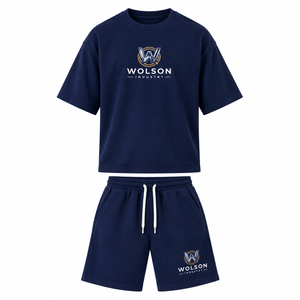 Ensemble short et t-shirt en molleton 100 % coton pour homme avec logo personnalisé – Tenue athlétique douce et confortable pour la gym, l'entraînement, le sport et les loisirs - Product Image 1