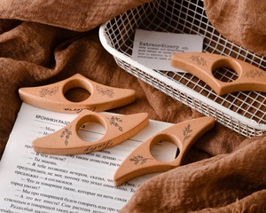 Finger Ring Reader Support <b>Book</b> Finger Holder Wooden - Product Image 3