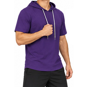 High Quality Winter Embroidered Short Sleeve Hoodie OEM ODM Custom Cotton Hooded Sweatshirt <b>Men</b> Women Bulk Wholesale Factory - Product Image 6