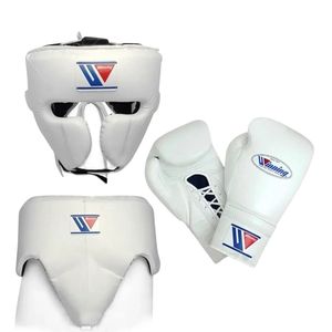 Guantes de Boxeo Profesionales Rojos Winning BOXING, Personalizables con Cordones y Cierre de Velcro, de Cuero Genuino, para Entrenamiento de Kick Boxing - Product Image 3